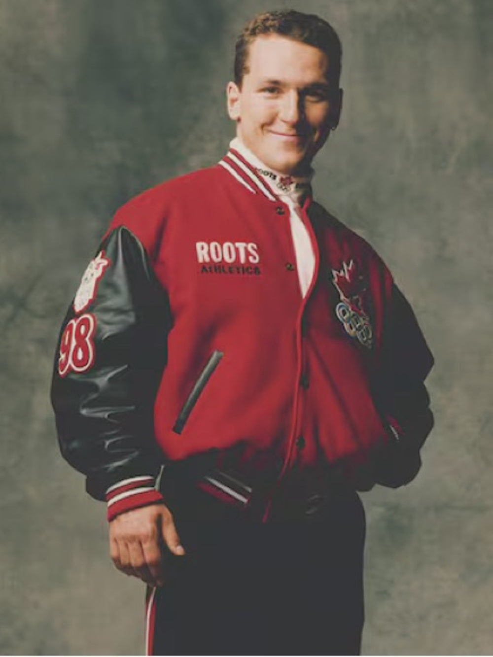 Roots 1998 Nagano Olympic Varsity Jacket, size XL
