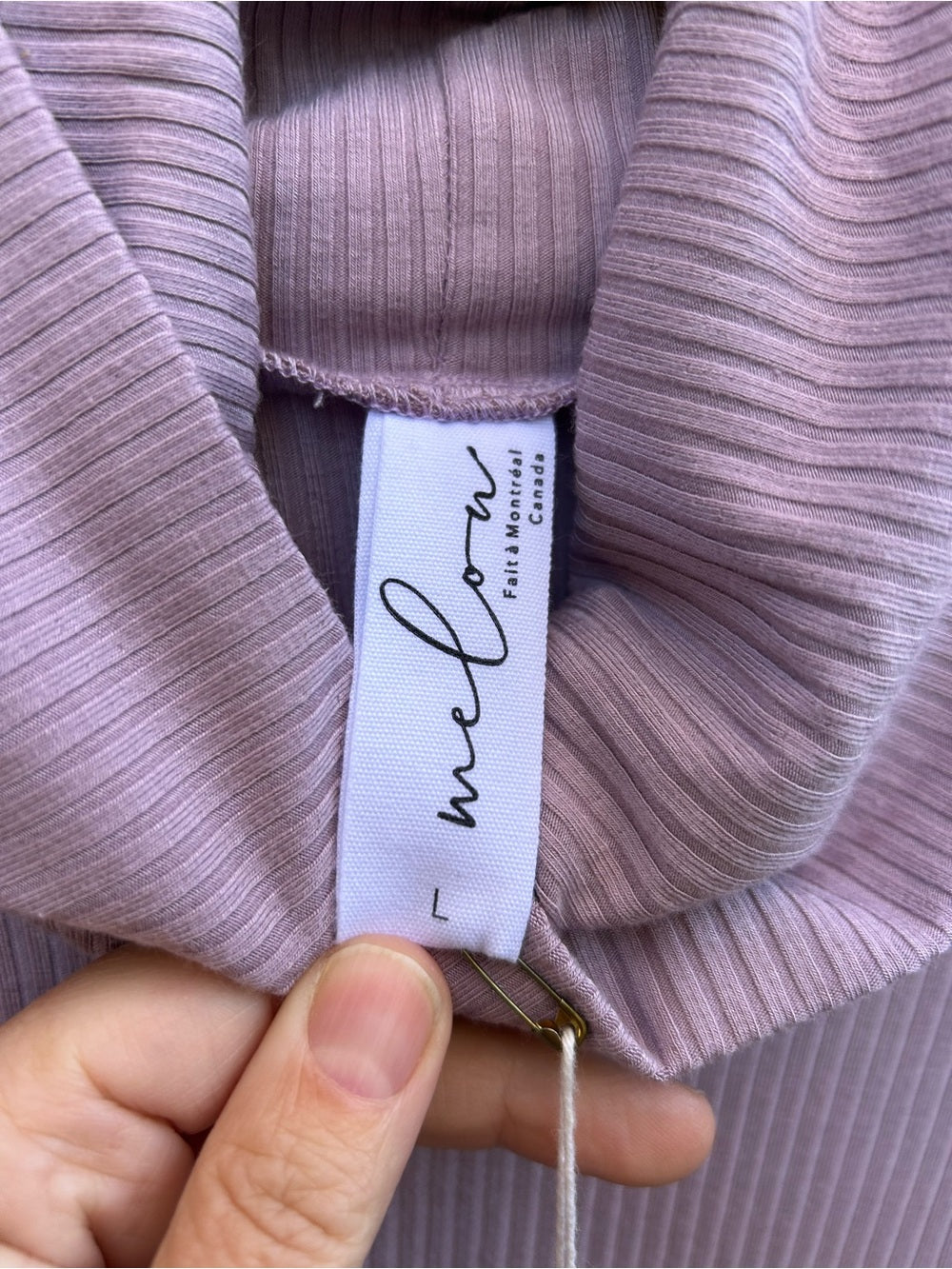 Melow by Melissa Bolduc Lilac Fibee Turtleneck, BNWT, size L