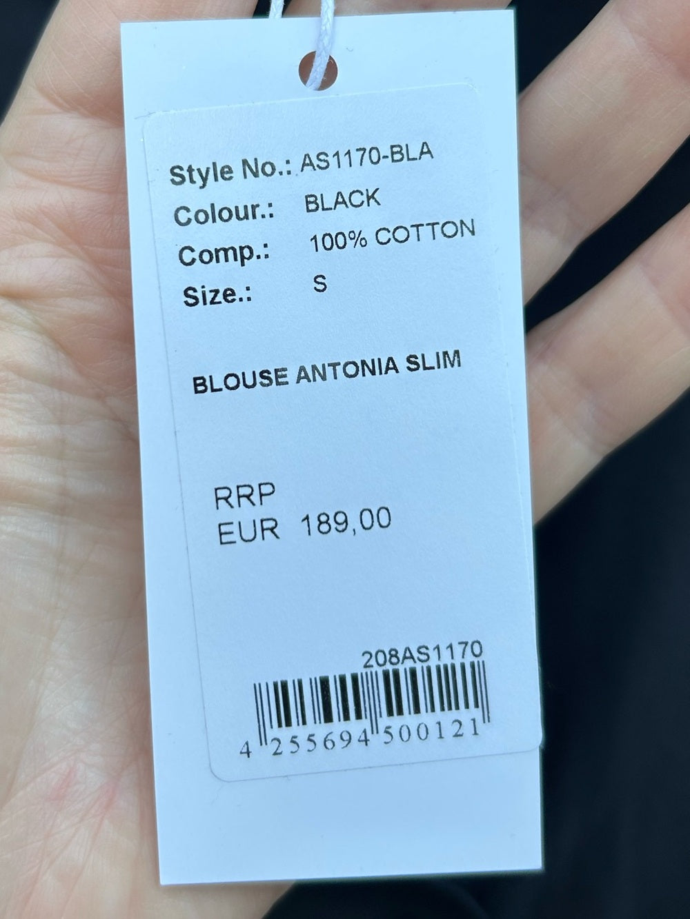SoSue Black button down, BNWT, size Small