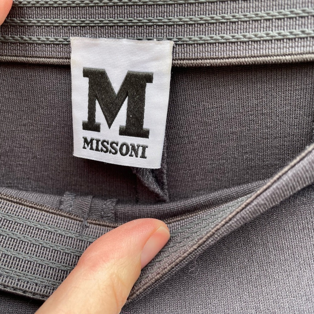 Missoni Graphite Grey stretch legging pants, size 40