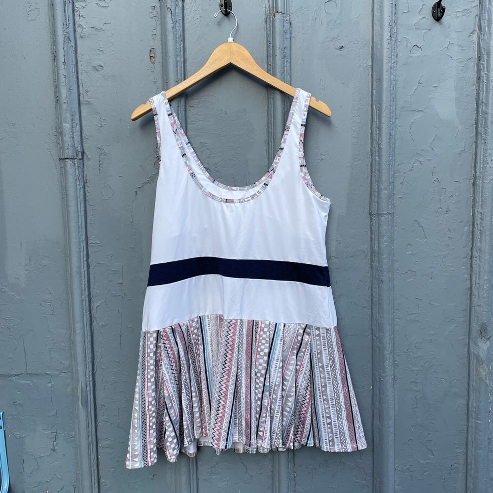 EleVen Women's Ikat Volley Dress white tennis sz XL