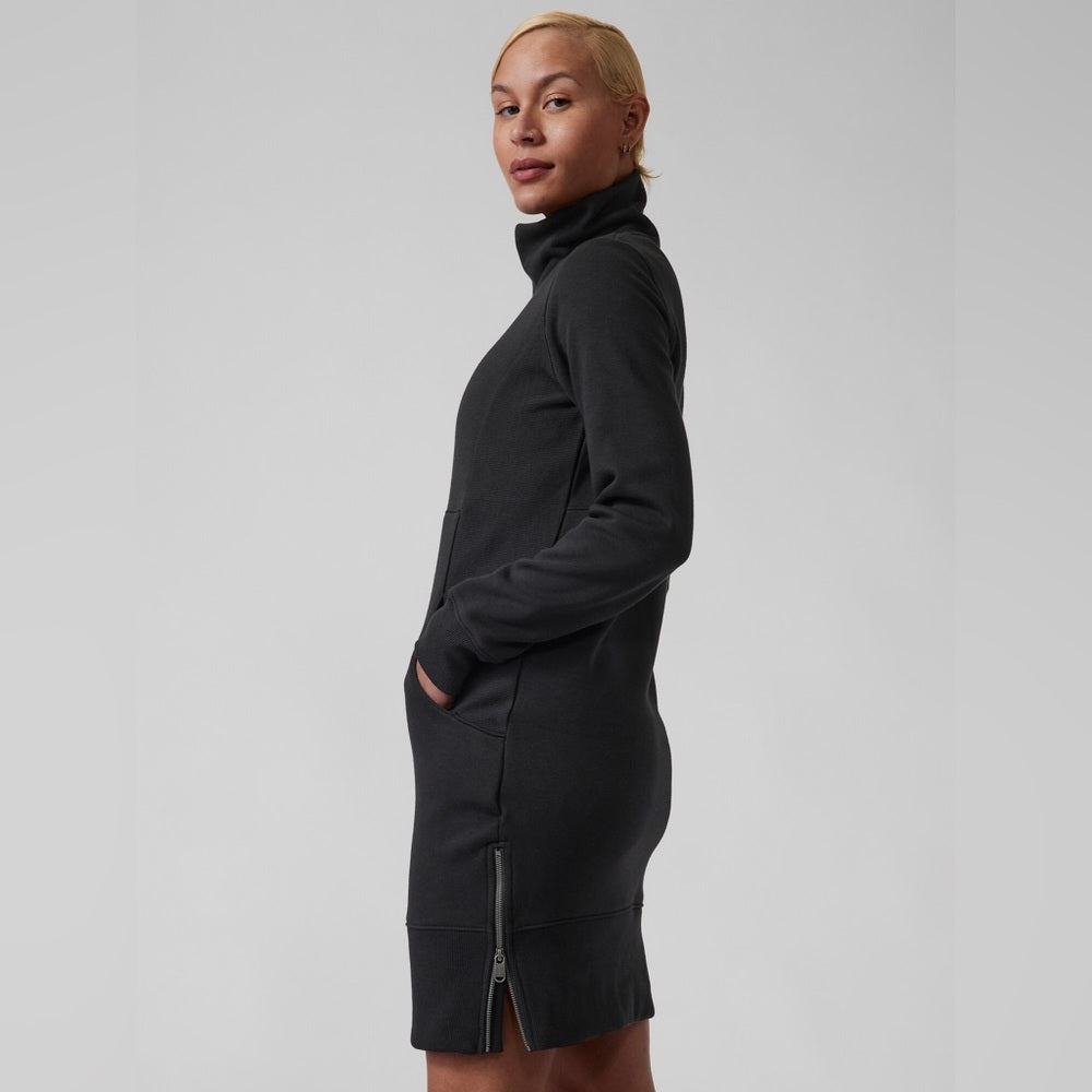 Athleta Cozy Karma Funnel Neck Dress, Size Small