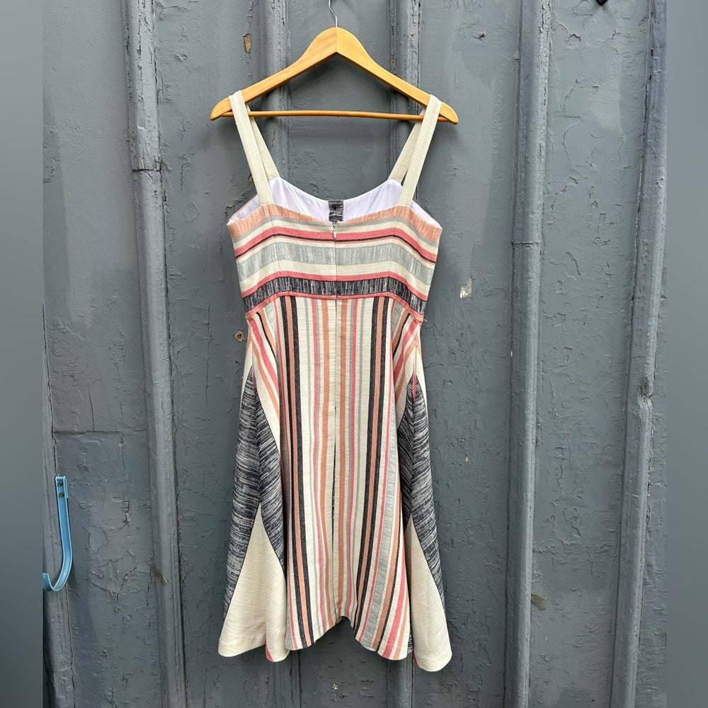 Anthropologie Hutch Striped Cotton blend dress, size 8