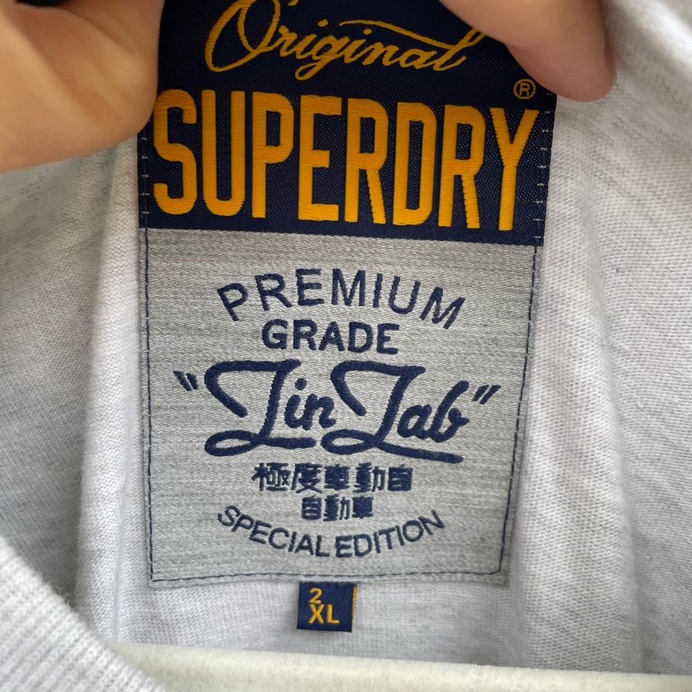 Superdry Heathered Grey Retro Vintage Tee, size XXL