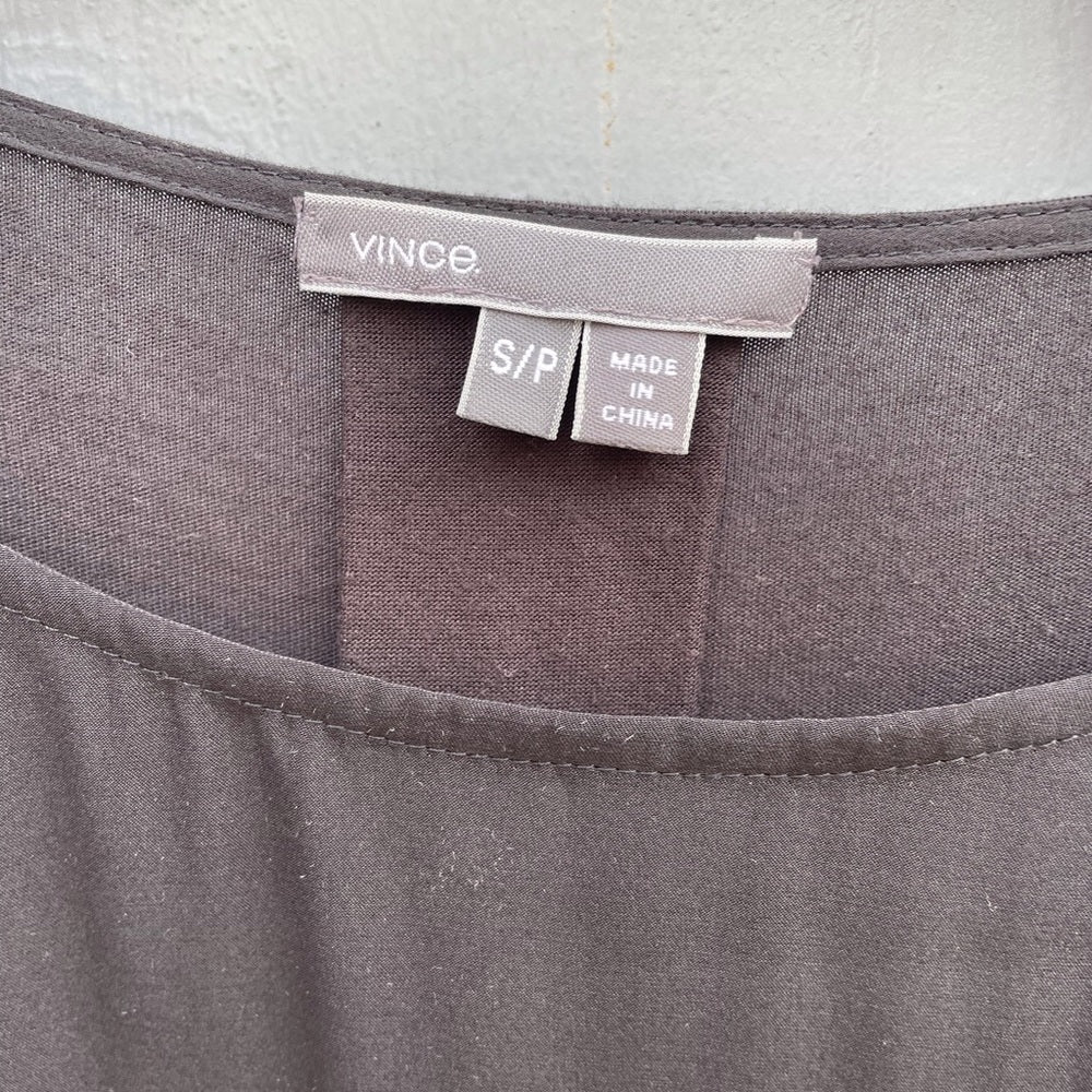 Vince Silk & Viscose Black Shift Dress, size Small