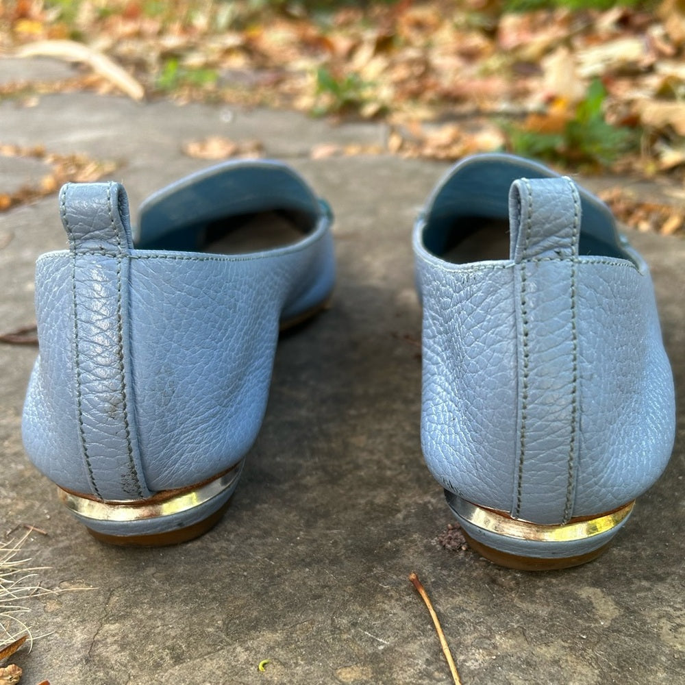 Nicholas Kirkwood Blue Beya Flat Loafer, size 38