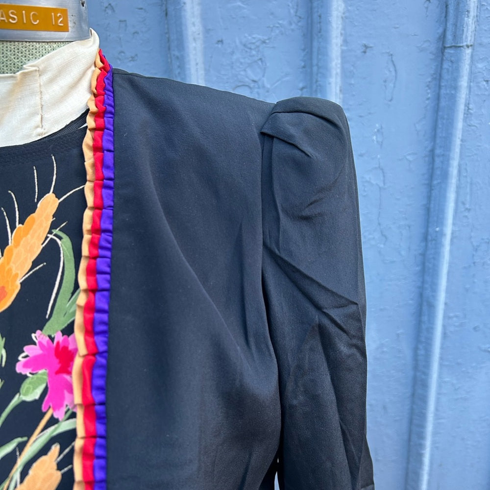 Alan Cherry Vintage 80’s Silk Dress & Jacket, size 8