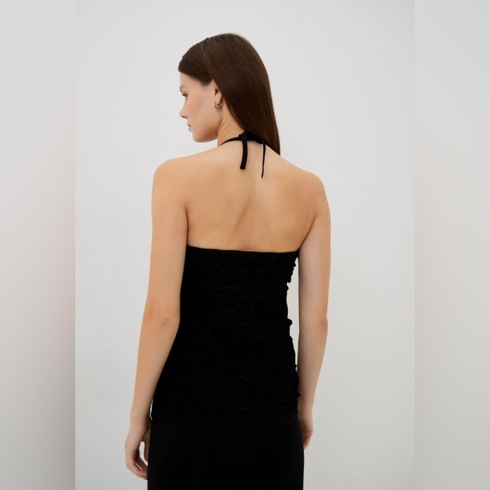 Adolpho Dominguez Black Knit Tank, BNWT, Large