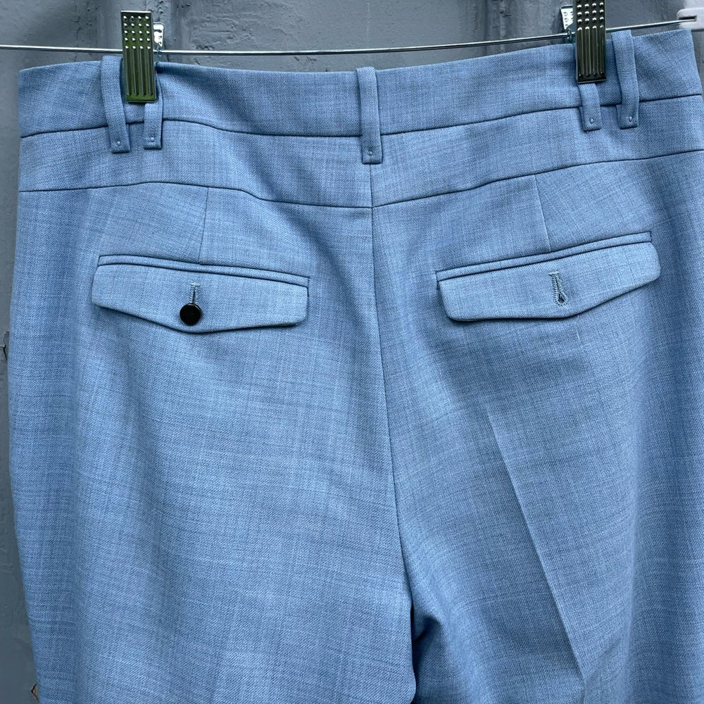 Marc Cain Blue Wool Blend Crop Trousers, size “N2” (US6)