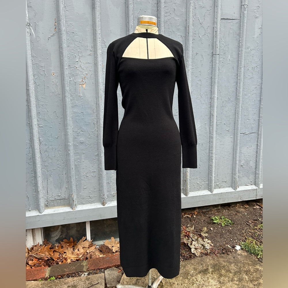 FRAME Cut-Out Midi Sweater Dress, size Large