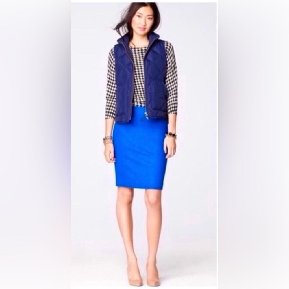 J.Crew No. 2 Pencil Skirt Royal Blue, size 0