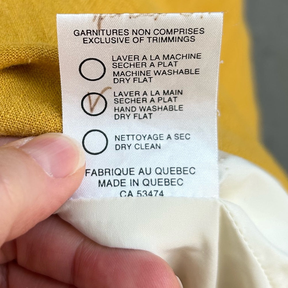 Cokluch Linen blend yellow sleeveless dress, size M