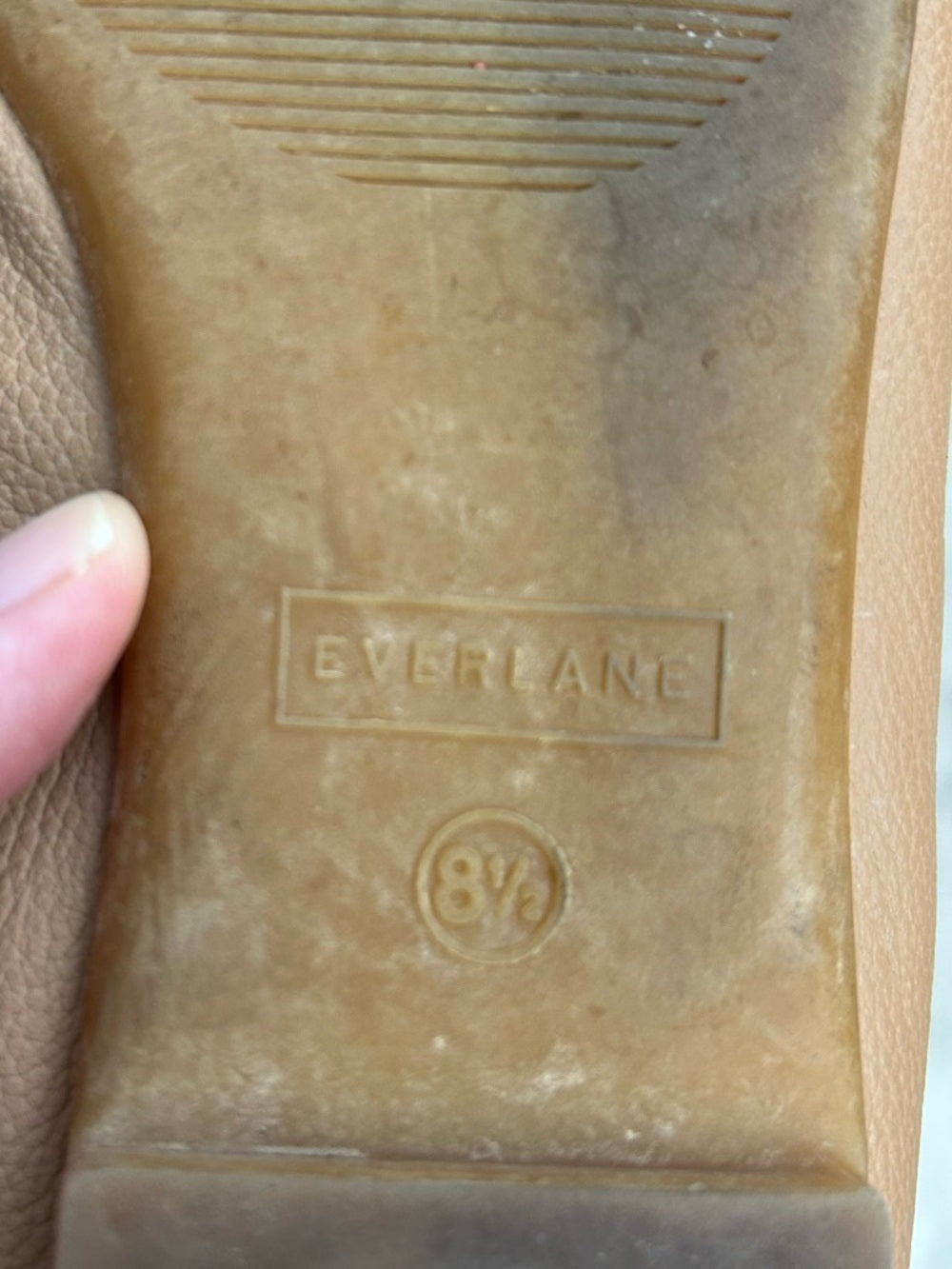 Everlane The Day Glove Leather Ballet Flats in Taupe, Womens Size 8.5