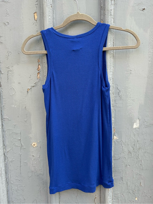 Hoi bo Blue ribbed tank, Small