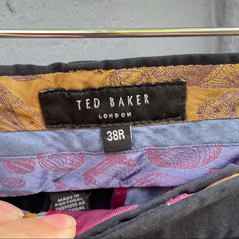 Ted Baker Navy Chino Cotton trousers, size 38