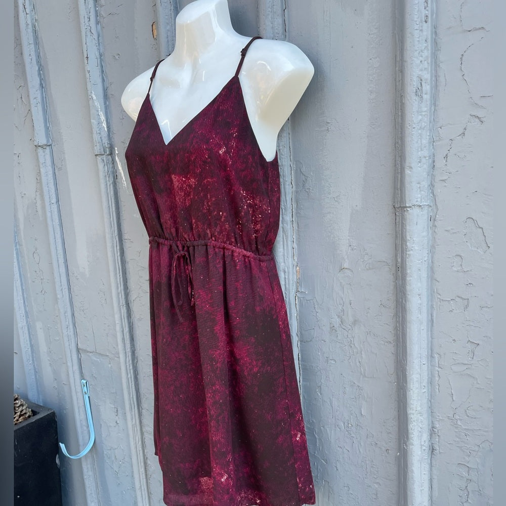 Babaton Burgundy Casmir Dress, size xs