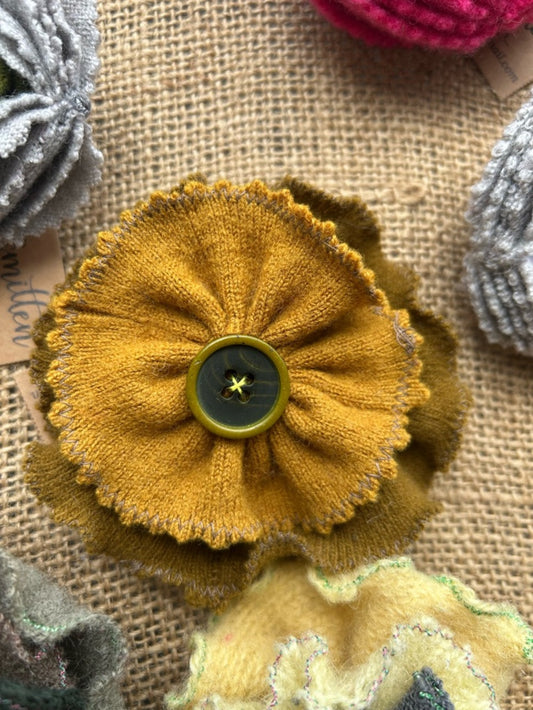Vintage Cashmere Floral Brooch