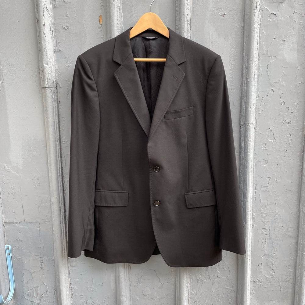 Dolce & Gabbana Black Wool Blazer Sport Coat, IT 52