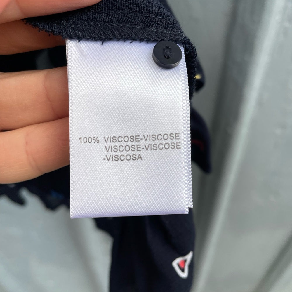 Stella McCartney Kids crepe navy frill dress, Size 6
