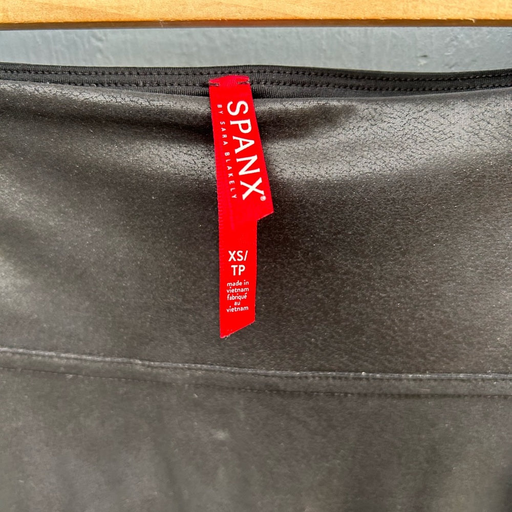 SPANX faux-leather leggings, Size XS