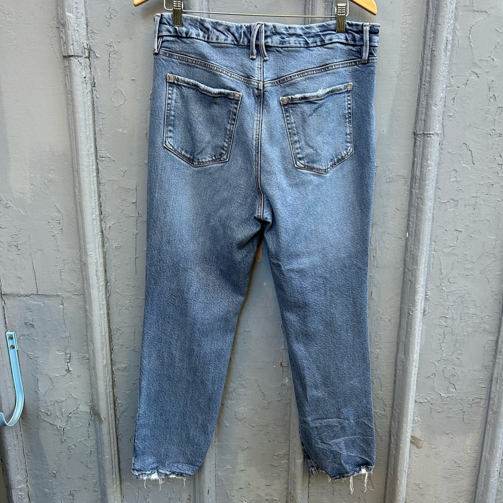 Good American Good Legs Straight Leg Jeans, size 14