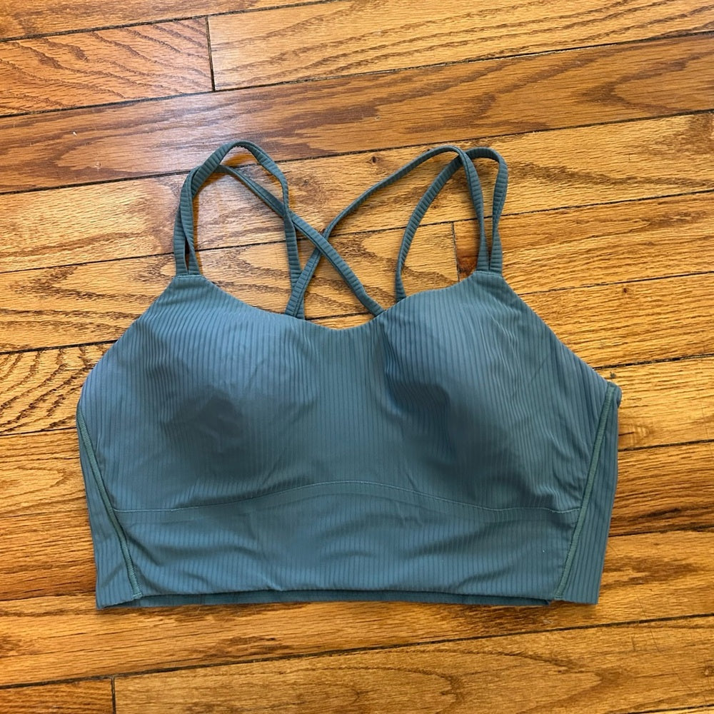 Lululemon Like a Cloud Ribbed Longline Bra B/C Cup - Medium Forest