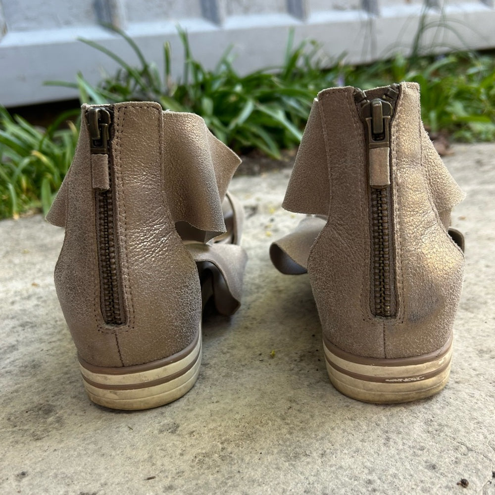 Eileen Fisher Sport Metallic Suede Sneaker Sandal, size 9