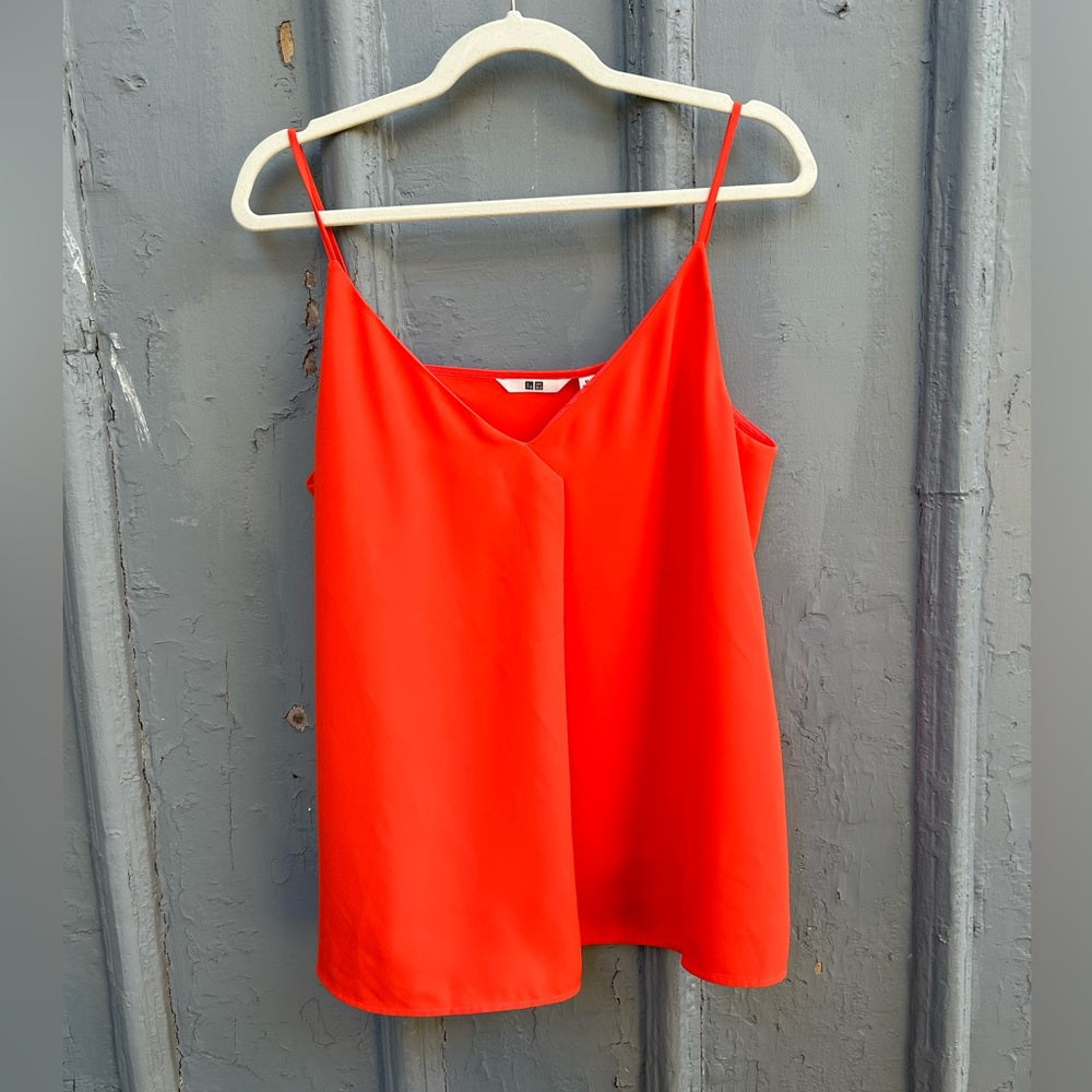 Uniqlo Bundle x 2 Drape Camisole, BNWT, Orange/Black, size XL