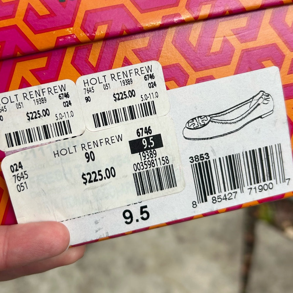 Tory Burch Neutral Reva Flat, size 9.5