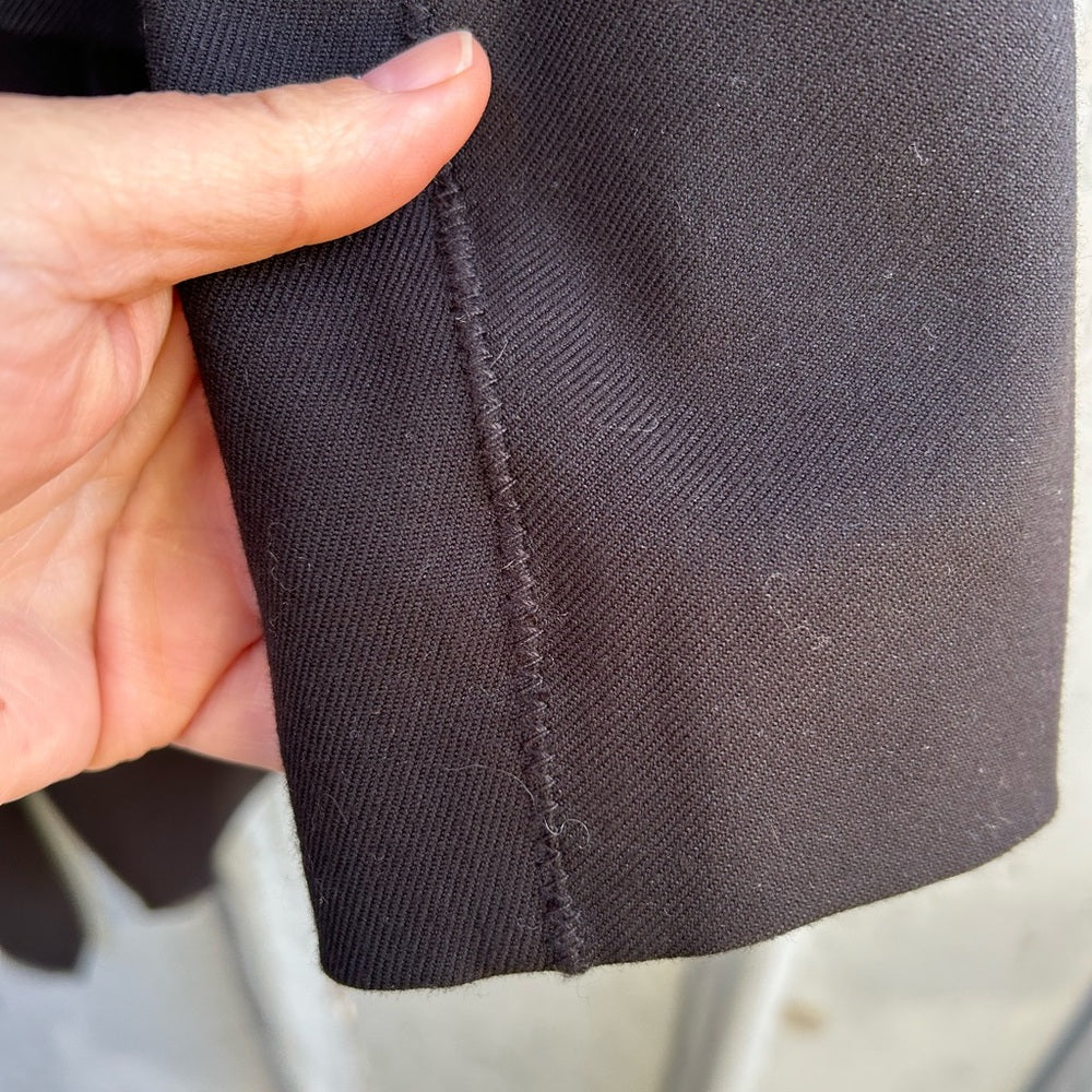 Tiger of Sweden black modern draped scarf blazer, size M