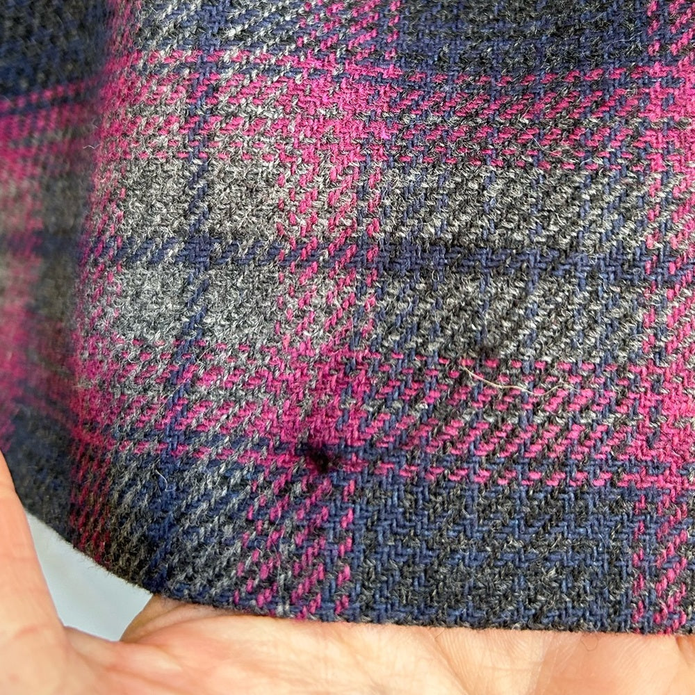 Laura Ashley Wool Plaid Mini Skirt, size 8