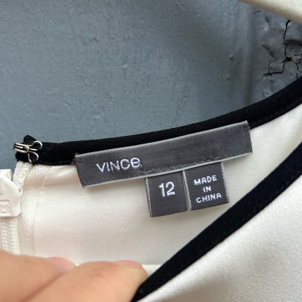 Vince Black & White Shift, size 12