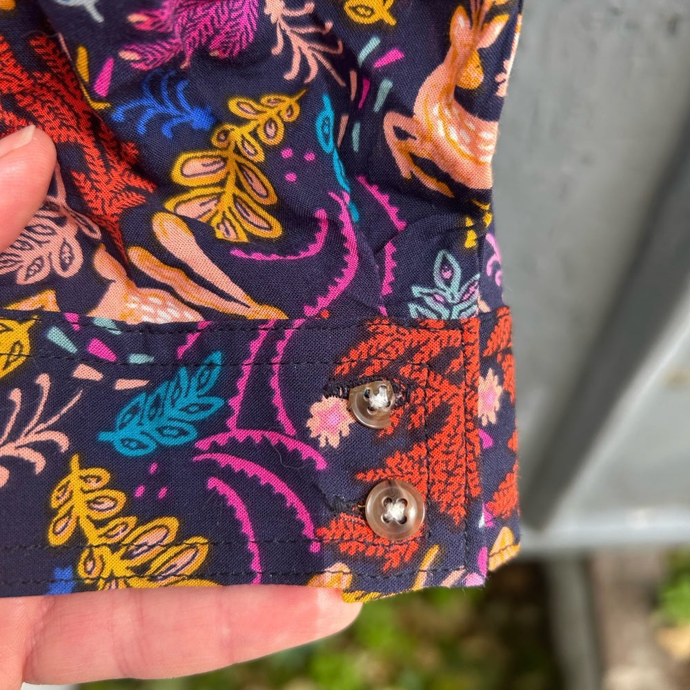Anthropologie 25 Of 52 Conversations Forest Friends Blouse, size 12