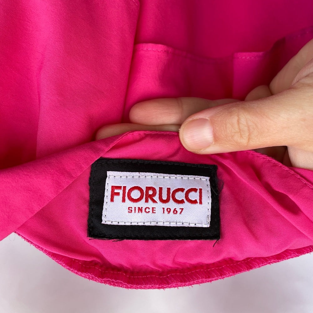 Fiorucci hot pink tiered party dress, size small