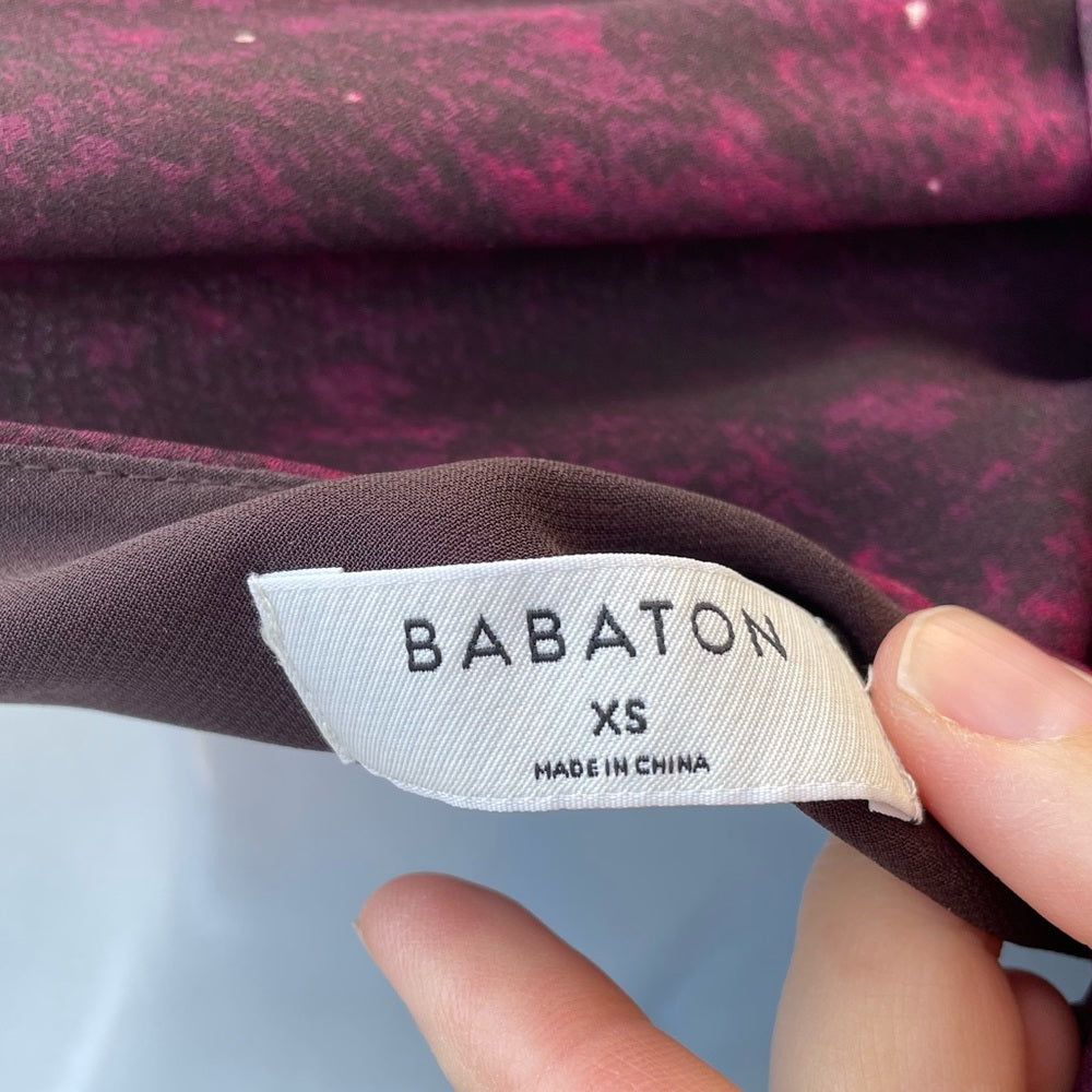 Babaton Burgundy Casmir Dress, size xs