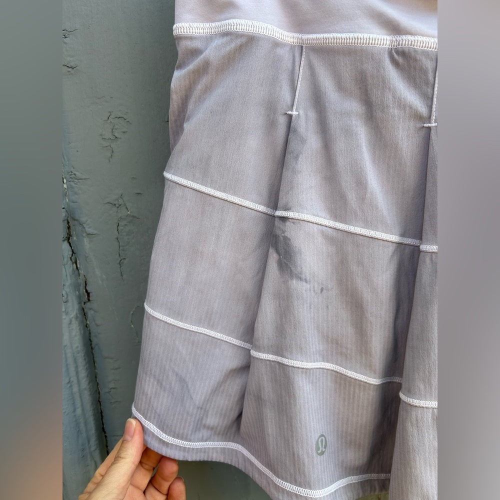 Lululemon lilac tye dye Pace Rival Skirt, size 10