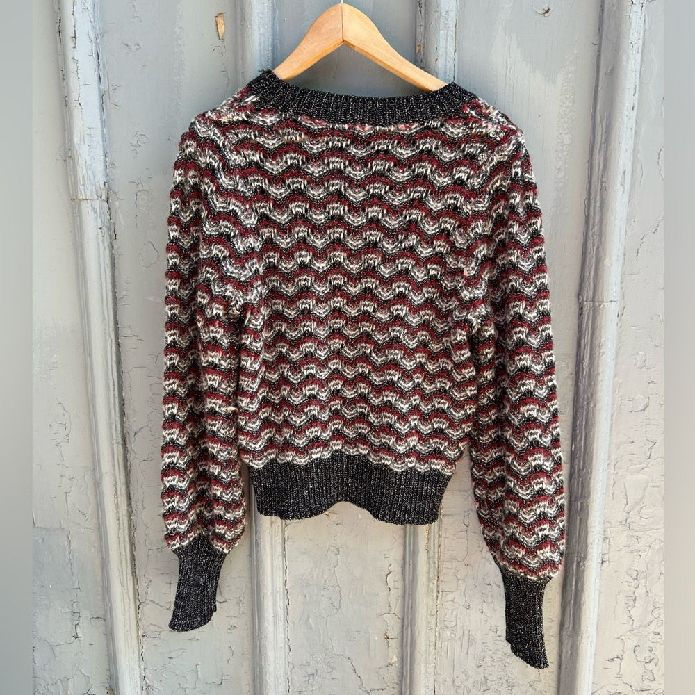 Veronica Beard Ruth open knit sweater, size M