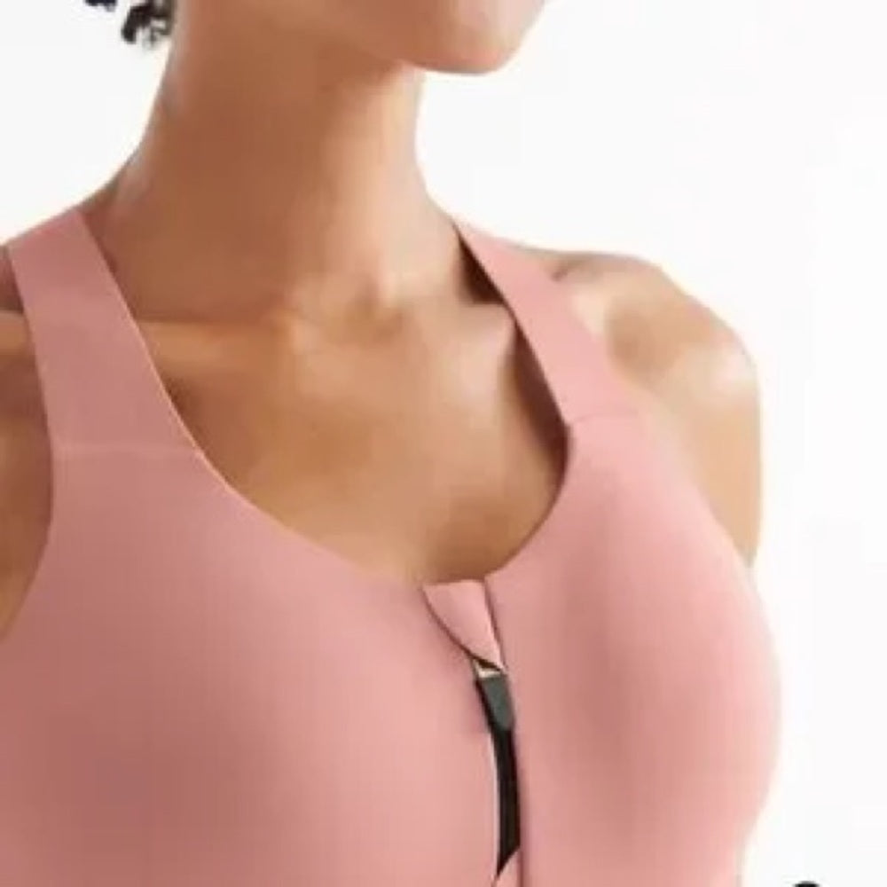 Knix Catalyst Zip Front Pink Bra, size 6