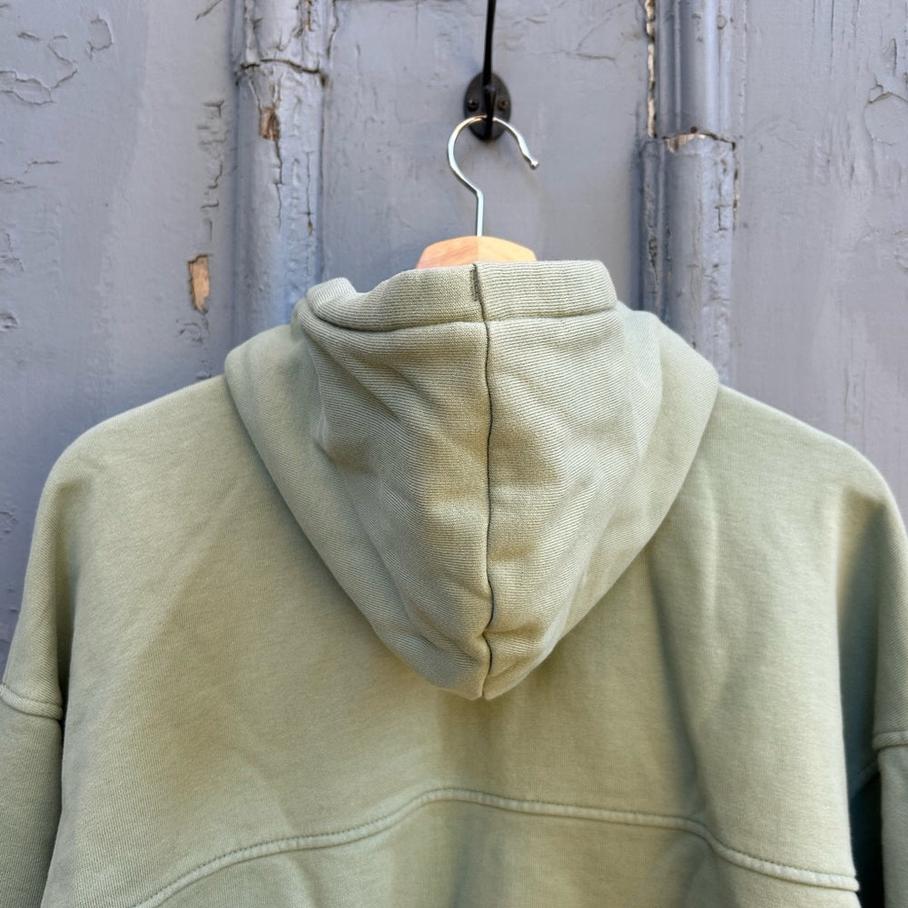 Everlane Seafoam Green The Track Zip Front Crop Hoody, size S