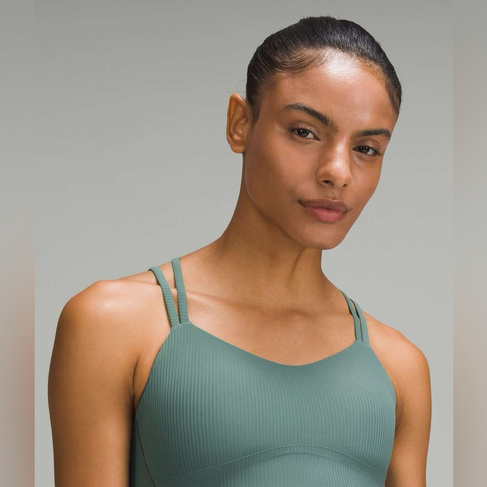 Lululemon Like a Cloud Ribbed Longline Bra B/C Cup - Medium Forest