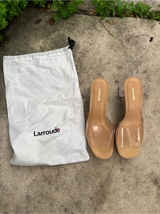 Larroude Jenn Lucite Sandal, BNWOB, size 8.5