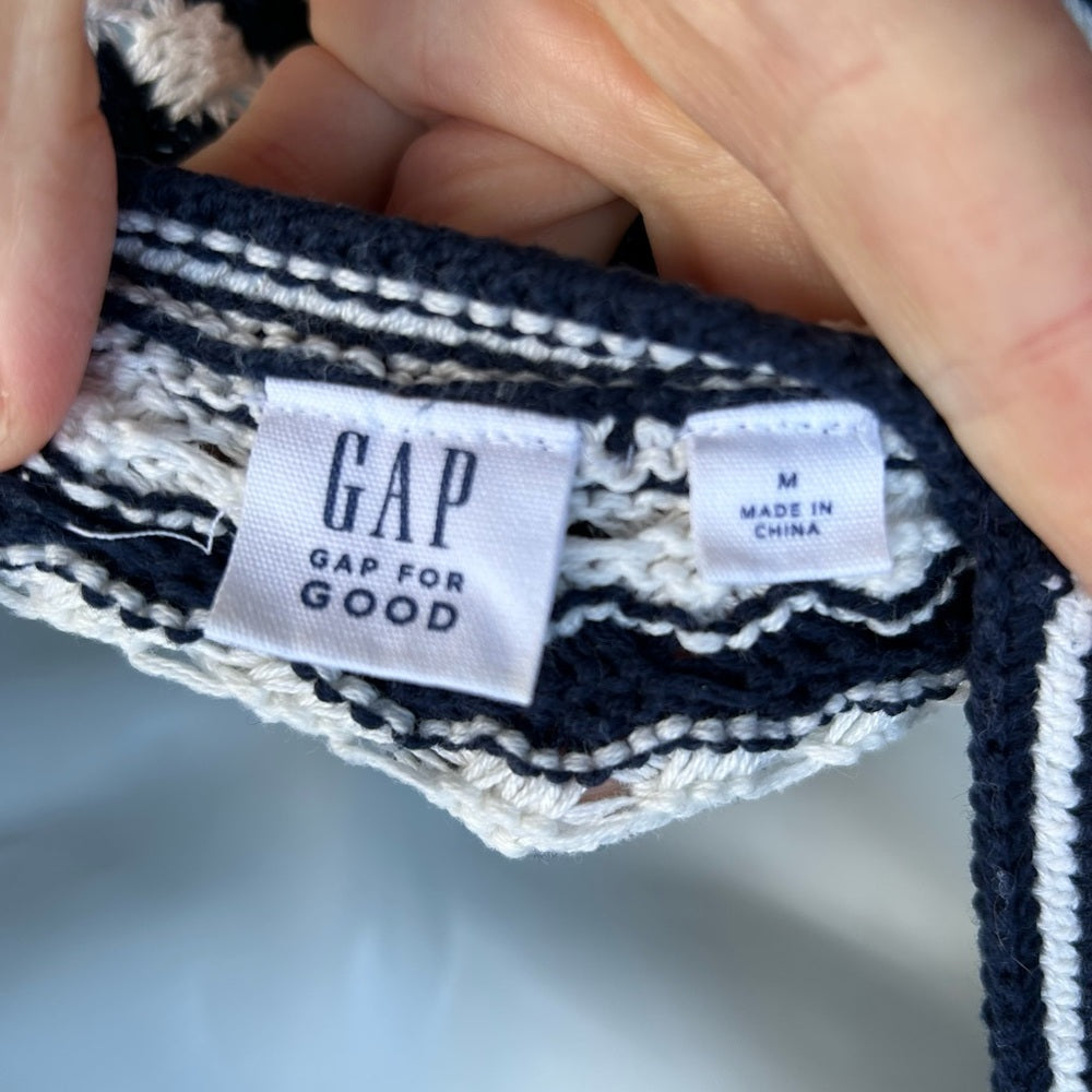 Gap Crochet Sweater Vest Tank Top, Medium