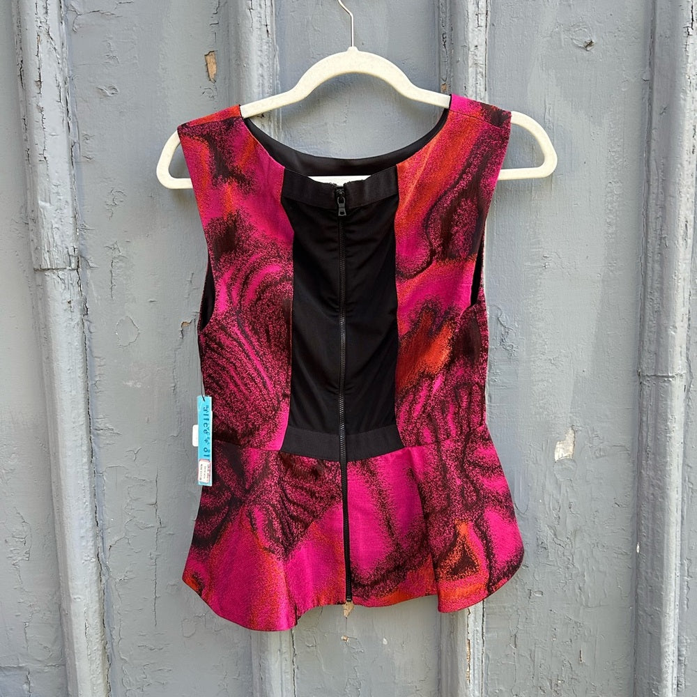 Alice & Olivia pink peplum top, BNWT, Small