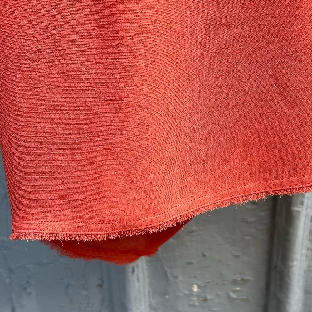 FENDI Orange Ruffle Front Silk Skirt, size 44