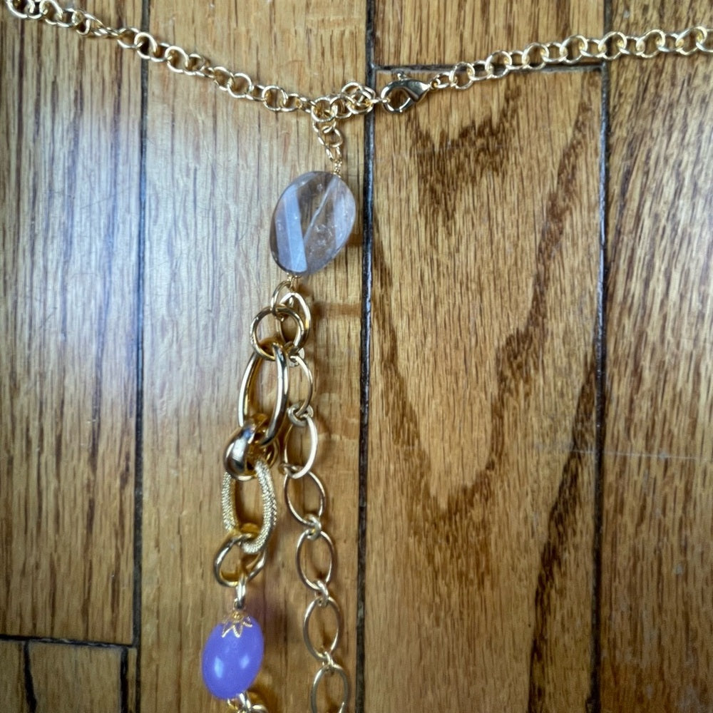 J Crew Gold and jeweled necklace