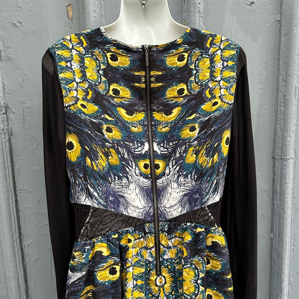Nicole Richie for Impulse pleated patterned dress, size 8