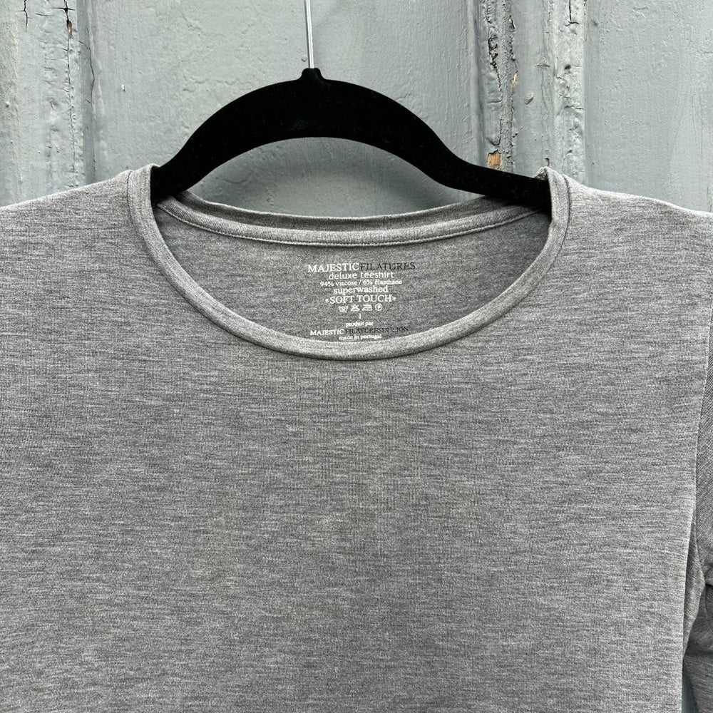 Majestic Filatures Grey Soft Touch long sleeve tee, size 1 (small)