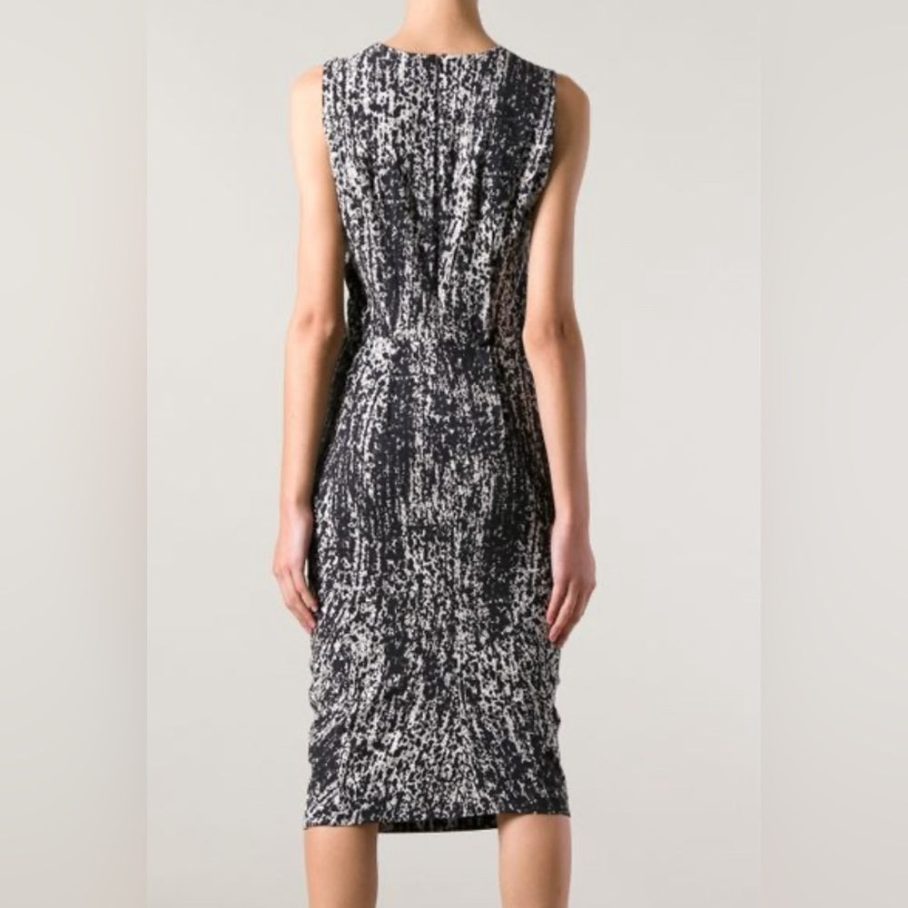 Sportmax Black & White abstract Sleeveless midi dress, BNWT, size 6