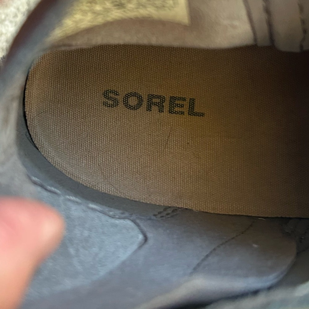 Sorel Grey Suede Evie ll Chelsea Boot, size 9.5