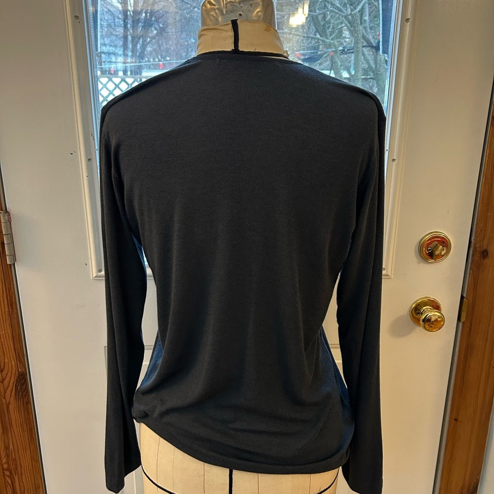 Transit Par Such Black Long Sleeve T-Shirt, size L/XL